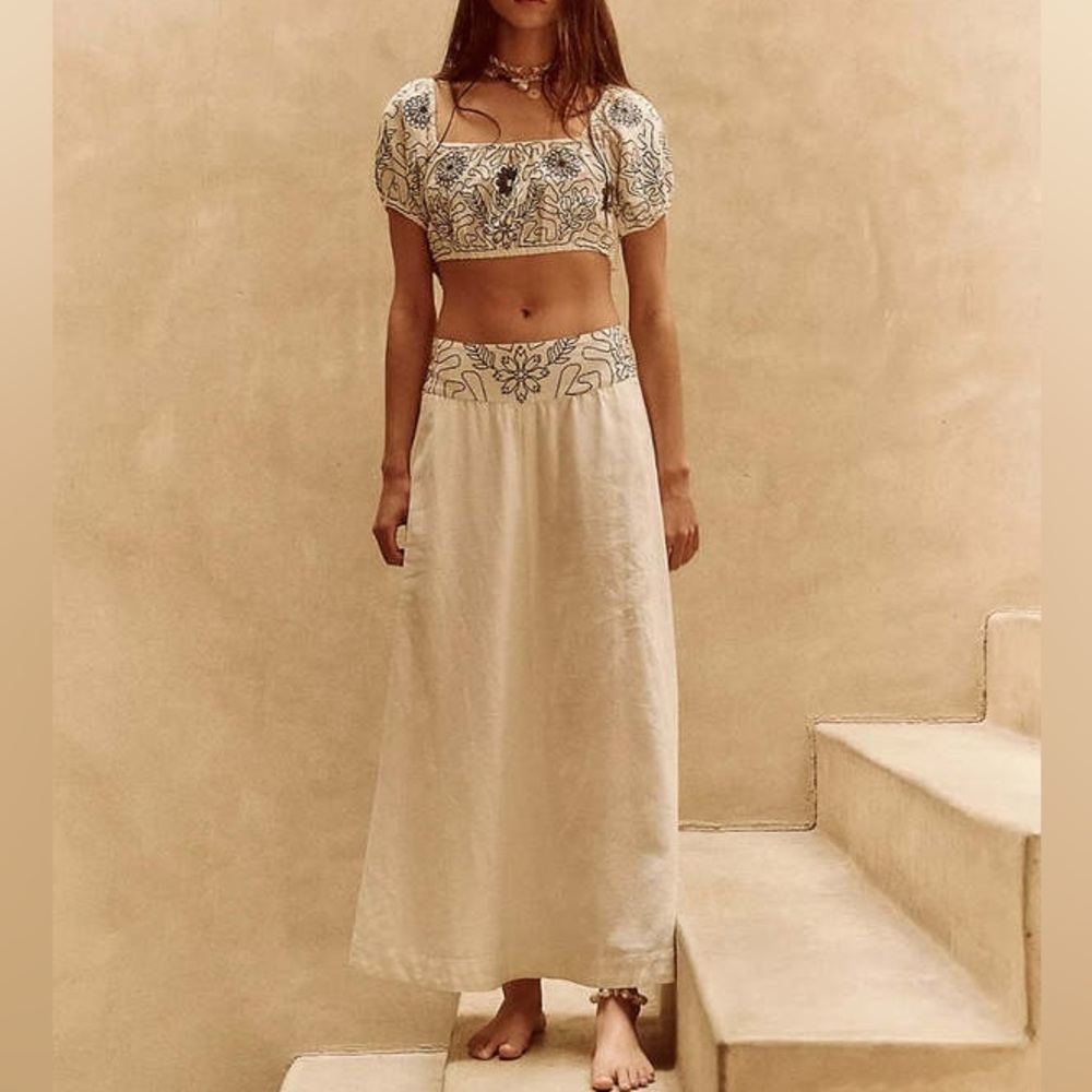 FREE PEOPLE LOTUS 2 PEICE SET - WHITE/BLACK COMBO SIZE SMALL - Picture 13 of 13